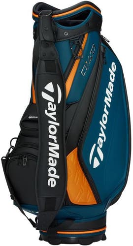 NEW 2026 TaylorMade Qi4D Blue/Black/Orange Tour Staff Cart Golf Bag