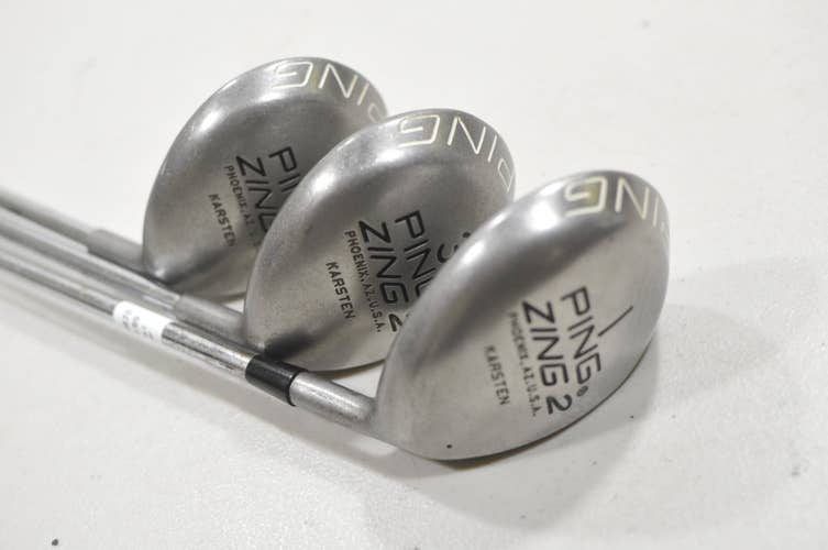 Ping Zing 2 Driver, 3 and 5 Fairway Wood Set Stiff Flex Right JZ Steel #228670