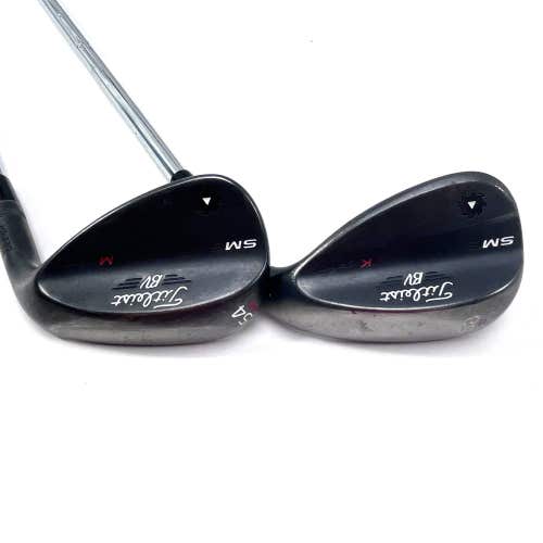 Titleist Vokey SM6 Jet Black Wedge Set 54* 8 | 58* 12 SM6 Wedge Steel Mens RH