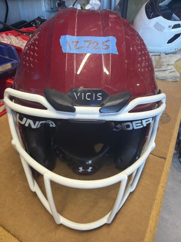 USED VICIS02 ADULT FOOTBALL HELMET - MEDIUM - PEARL CARDINAL
