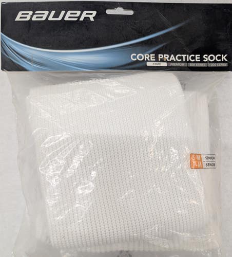 Bauer Hockey Sock 0570 White 28" NEW Senior Small / Medium 62932-1045706