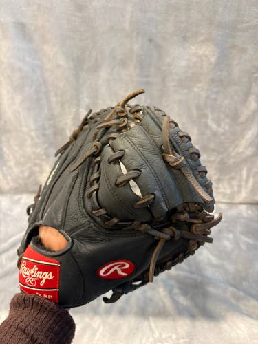 Black Rawlings Premium Series RH Catcher's Baseball Glove 32.5" (Used)