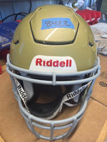USED RIDDELL FLEX ADULT HELMET - LARGE - VEGAS GOLD