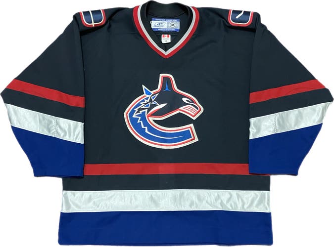 Vancouver Canucks Blank Navy Orca Reebok Authentic NHL Hockey Jersey Size 56