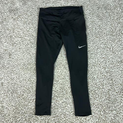 Nike Pants Womens Small Black Ankle Leggings Dri-FIT Running Gym Workout Sport A