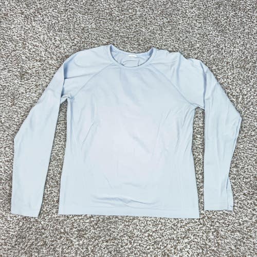 Athleta Shirt Womens XS Blue Seamless Long Sleeve Running Gym Yoga Workout Top
