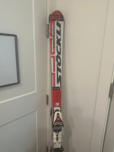 Unisex 2018 Stockli Laser GS 175 cm Racing Skis With Bindings Max Din 16 (Used)