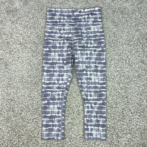 Athleta Pants Womens S Gray Elation Printed Capri Leggings Tie Dye Yoga Gym Logo