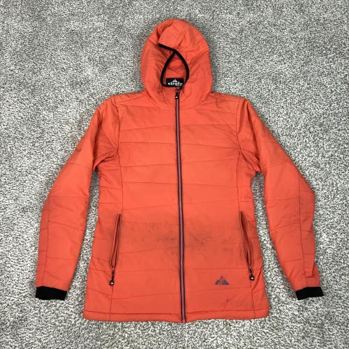Strafe Jacket Womens L Orange Hooded Insulated Puffer Ski Outdoor Coat Incubator