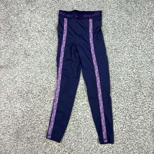 Nike Pants Womens XS Purple Compression Leggings Nike Pro Dri-FIT Running Yoga