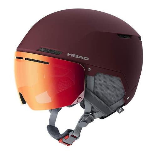 HEAD CINEMA PRO W Womens Visor Ski Helmet, Berry, Size XS/S