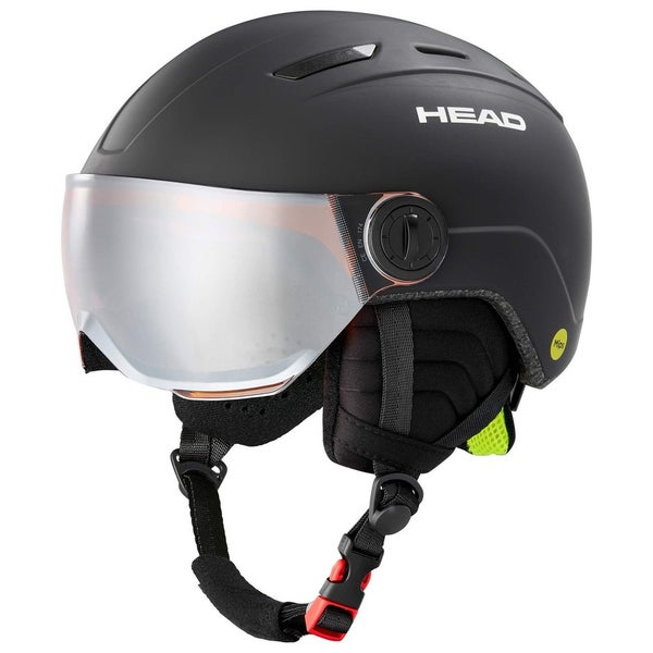 HEAD MOJO Visor MIPS Kids Ski Helmet, Black, XXS