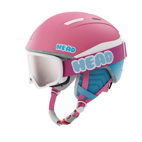 HEAD MAJA SET Kids Ski Helmet and Goggle Set, Pink/Blue