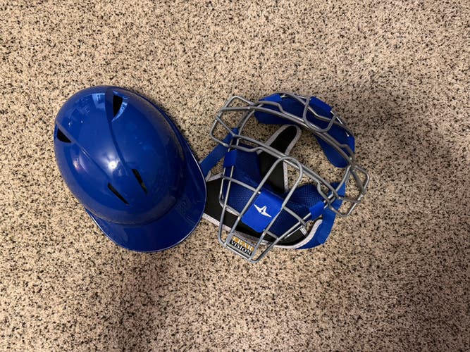 All Star FM25LUC Silver/Royal Blue Catcher's Mask ( Pre-Owned)