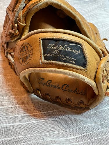 Ted Williams Sears Japan Vintage Baseball Glove LH 12" (Used)