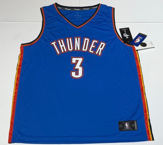Jared McCain Oklahoma City Thunder Fanatics Fast Break Jersey Mens XL Blue NWT