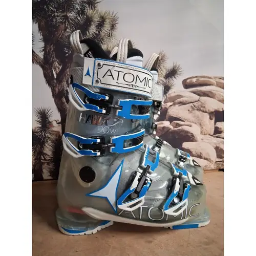 Atomic Hawx 90W Womens Ski Boots 23/23.5 Translucent Blue White 275mm WORN 2X!