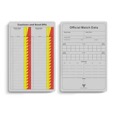 Soccer Referee Game Cards Pro 50 Pack Double Sided Thick Print Match Data Set