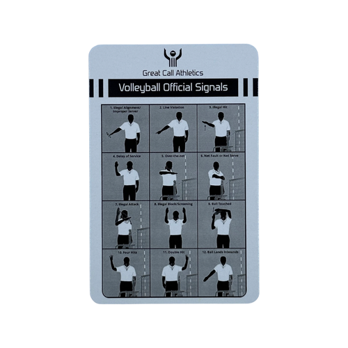 Great Call Athletics | Official NFHS Volleyball Signal Card | NCAA NFHS Referee