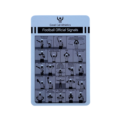 Great Call Athletics | Official NFHS Football Signal Card | NCAA NFHS Referee