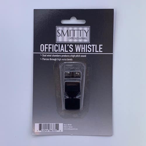 SMITTY | Black Pealess Whistle | WH14 | Referee Officials Choice!