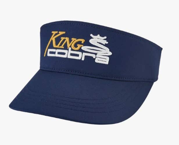 King Cobra High Crown Visor (Navy, Adjustable) Golf Hat 2023 NEW