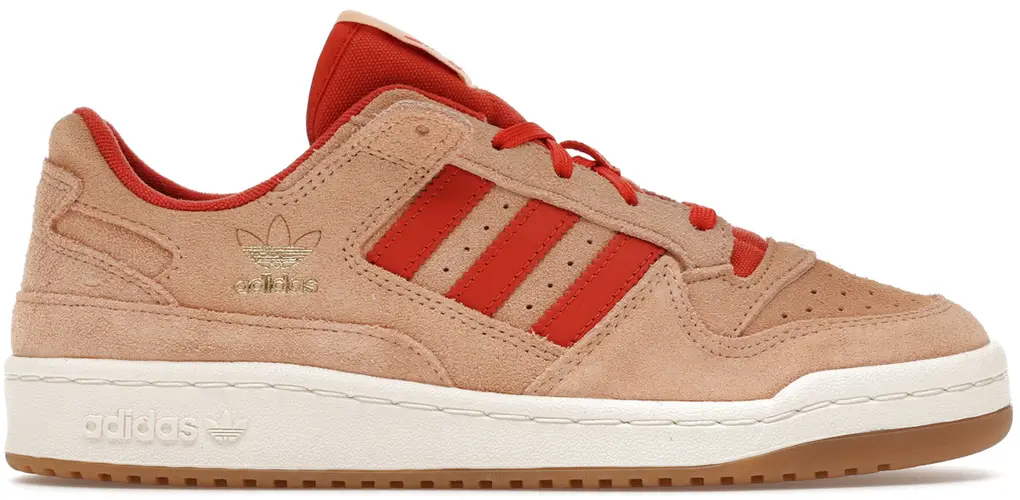Size 8.5 - adidas Forum Low CL Glow Orange Preloved Red JS1098