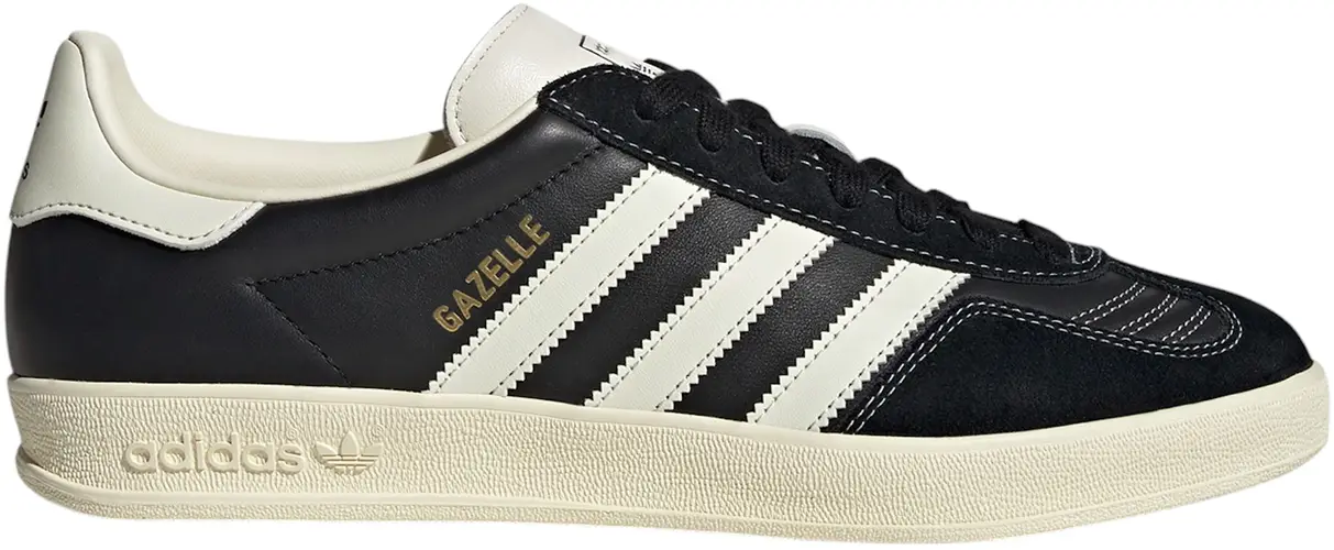 Size 5 - adidas Gazelle Indoor Core Black Cream White mens JQ8385