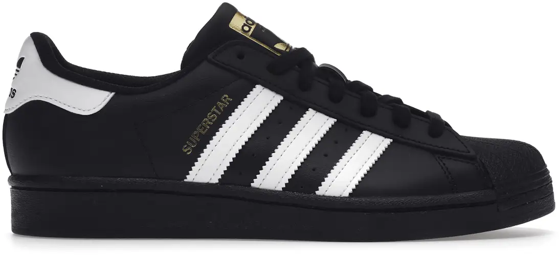 Size 11 - adidas Superstar Core Black Cloud White Gold EG4959