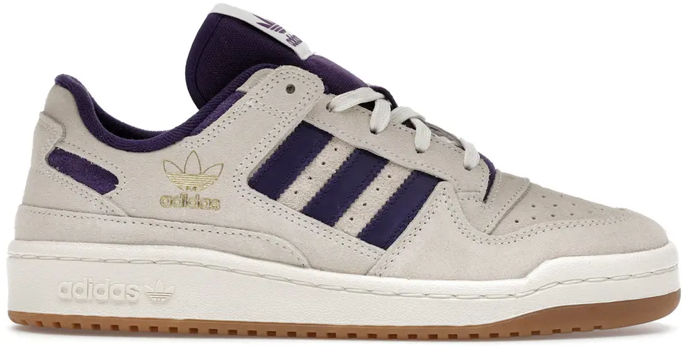 Size 9.5 - adidas Forum Low CL Off White Violet Gum JS1099
