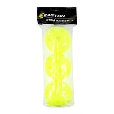 Easton 12" Plastic Training Balls 3 Pack – Neon Practice Balls