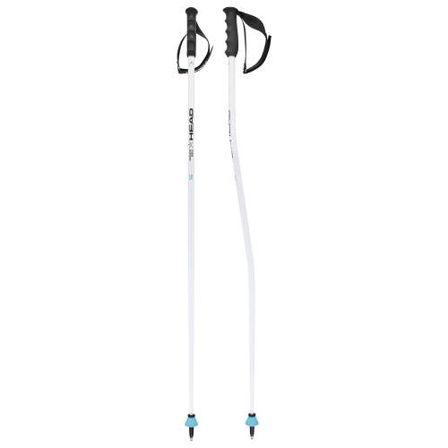 HEAD Worldcup SG Race Ski Poles, White/Black/Speed Blue, 120 cm