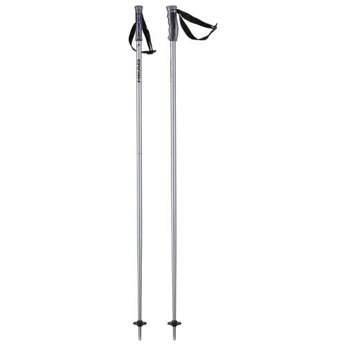 HEAD MULTI Ski Poles, Brushed Aluminum/Black
