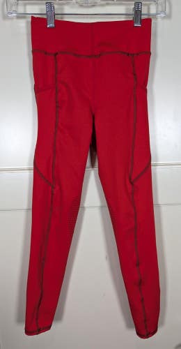 Dover Saddlery Horse Riding Sport Red Leggings Equestrian Breeches Girl's Size M