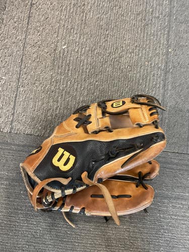 Used Wilson A2000 1787 BB/SB Glove RH Throw Brown And Black 11 3/4" 11614-S000245704