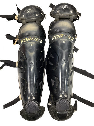 Used FORCE3 Catchers Leg Guards Black Adult 11613-S000191611