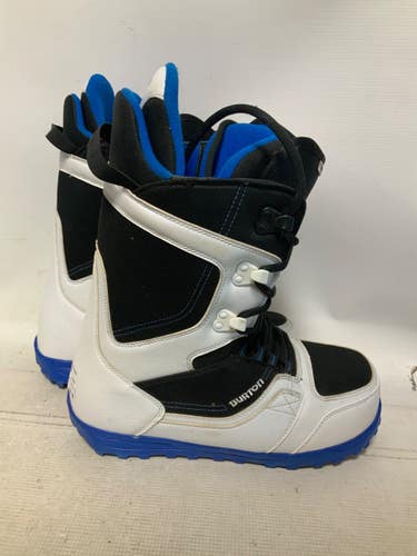 Used Burton INVADER Mens Snowboard Boots White Senior 11 11823-S000042389