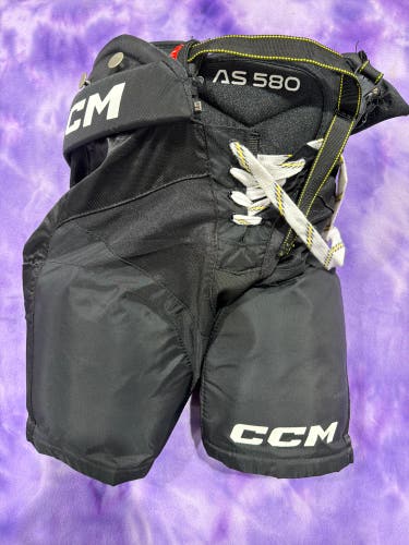 Black Junior Small CCM Tacks AS 580 Hockey Pants (Used)