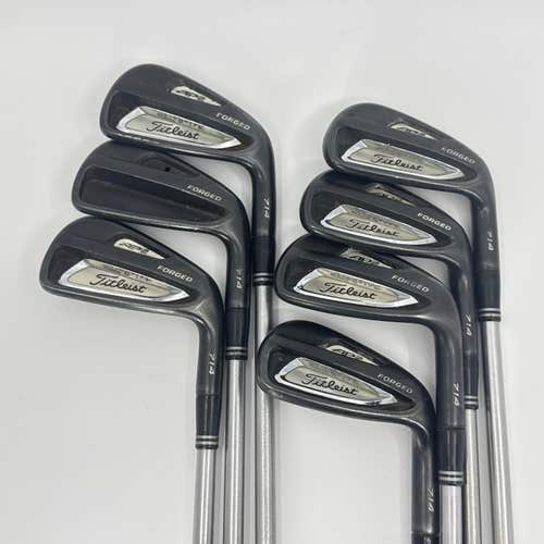 Titleist 714 AP2 Black 4-PW Iron Set RH KBS Tour C-Taper 120 Stiff 7 Clubs Used