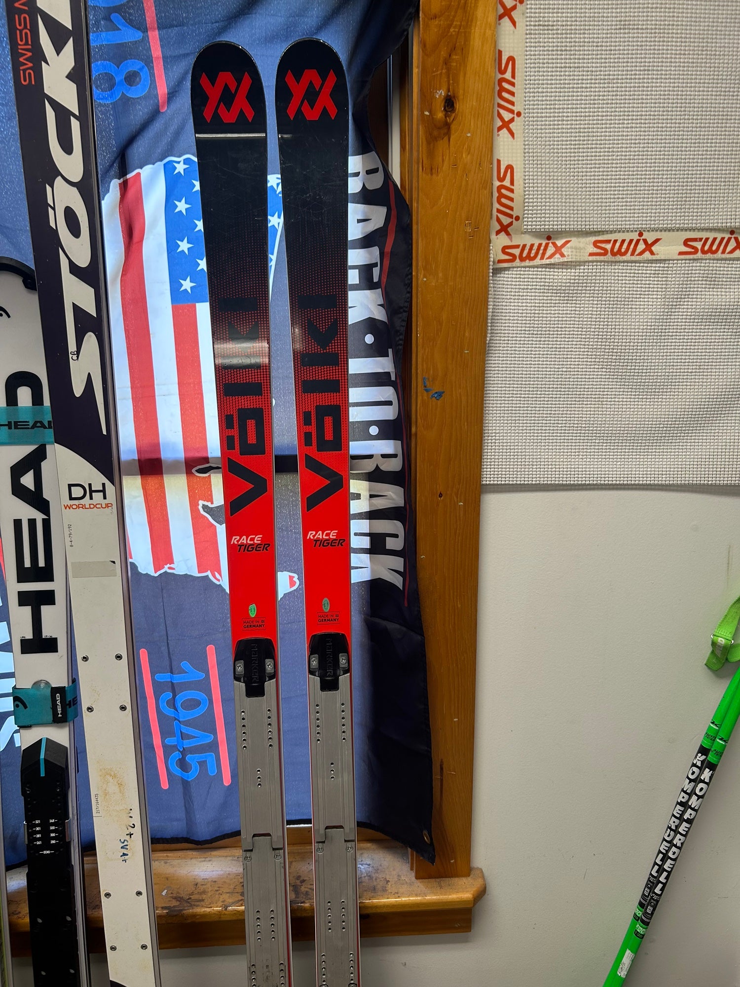 Volkl 193 cm Racetiger WC FIS 30m GS race ski + Xcomp 18 binding