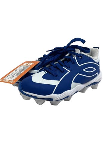 Used Under Armour LEADOFF ICON LOW RM BB/SB Cleats White And Royal Blue Youth 11.0 11692-S000158398