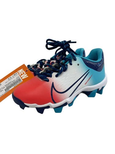 Used Nike HYPERDIAMOND 4 KEYSTONE BB/SB Cleats White/Royal/Red Youth 13.0 11692-S000158395