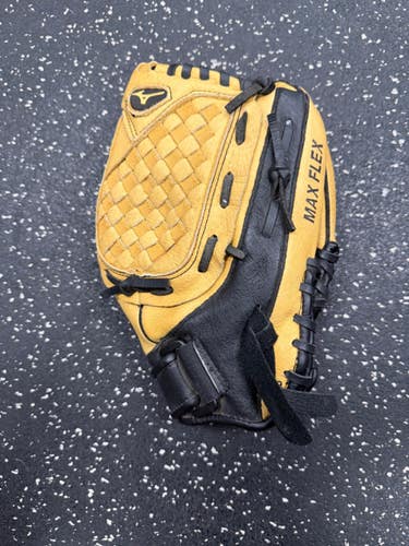 Used Mizuno POWER CLOSE BB/SB Glove RH Throw Tan 11 1/2" 11849-S000045161