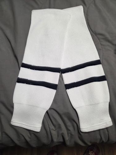 White Senior Socks Size 32