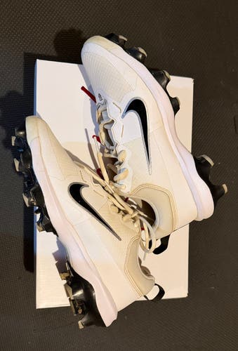 White Men's Size M 7.5 (W 8.5) Nike Force Trout 9 Pro MCS Molded Cleats (Used)