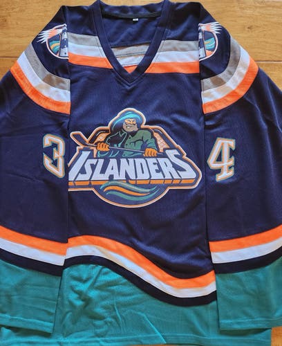New York Islanders FISHERMAN 90s HOCKEY JERSEY
