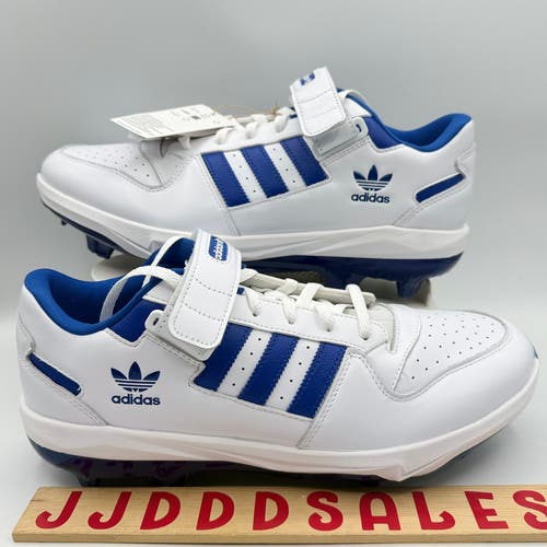 Adidas Forum TPU Baseball Cleats White Royal Blue KK1442 Men's Sz 12.5 NWT