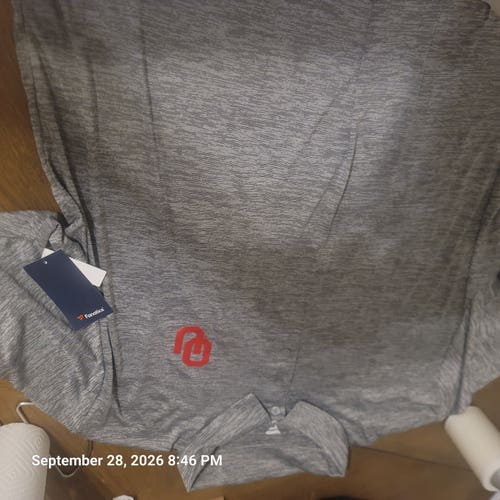 NWT Fanatics Oklahoma Sooners Men's Polo Shirt Gray Heather - Size 4XL - NEW