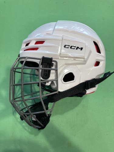White CCM Tacks 70 Helmet (Used)