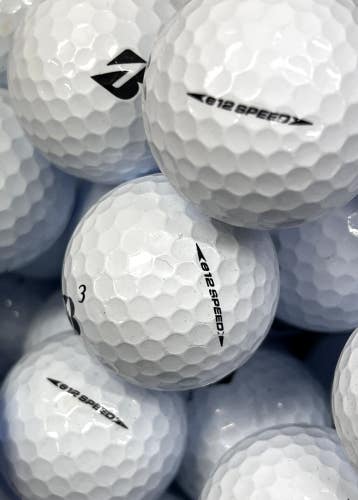 12 Near Mint AAAA White Bridgestone E12 Speed Used/ Recycled Golf Balls